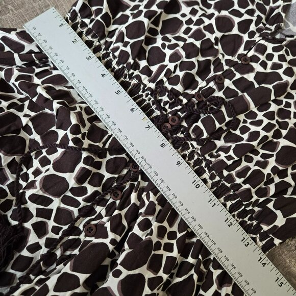 LTS Long Tall Sally Giraffe Print Flowy Maxi Dress US 12 Viscose Short Sleeves - Picture 11 of 15